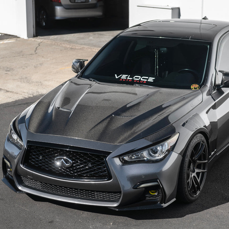 2014-Up Infiniti Q50 Front Vented Hood image 2