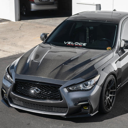 2014-Up Infiniti Q50 Front Vented Hood image 2
