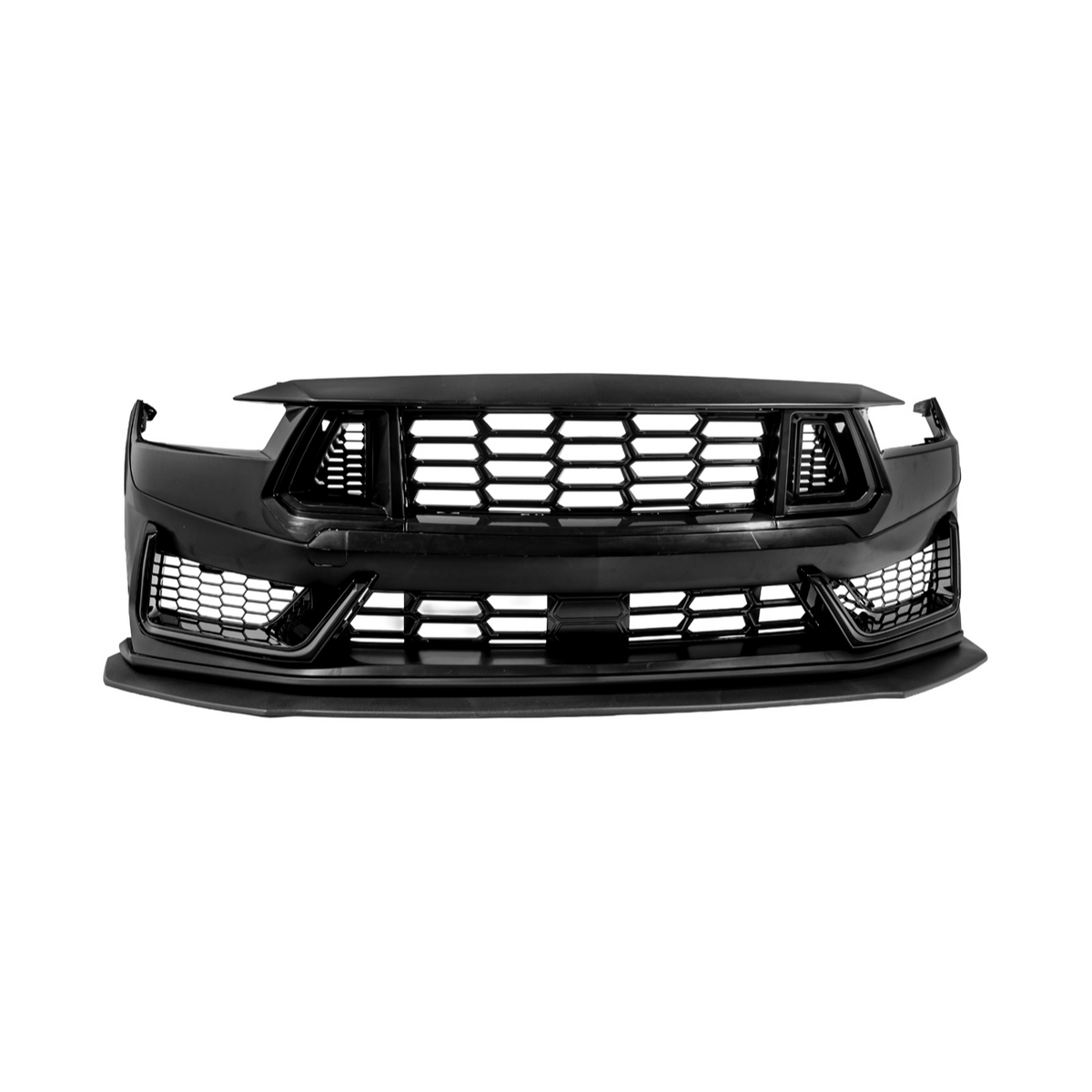 2024-Up Mustang | Dark Horse Style Front Bumper Cover Lip w/ LED Side Grille image 22