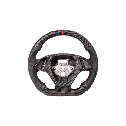 Chevrolet Corvette C7 Black Leather Red Stitching Carbon Fiber Steering Wheel image 5
