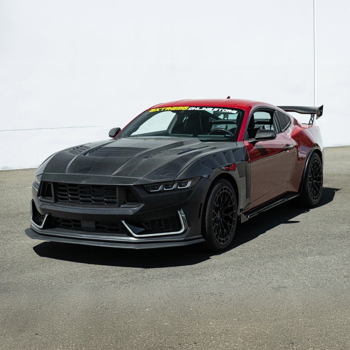 2024-Up Mustang | Dark Horse Style Front Bumper Cover Lip w/ LED Side Grille image 9