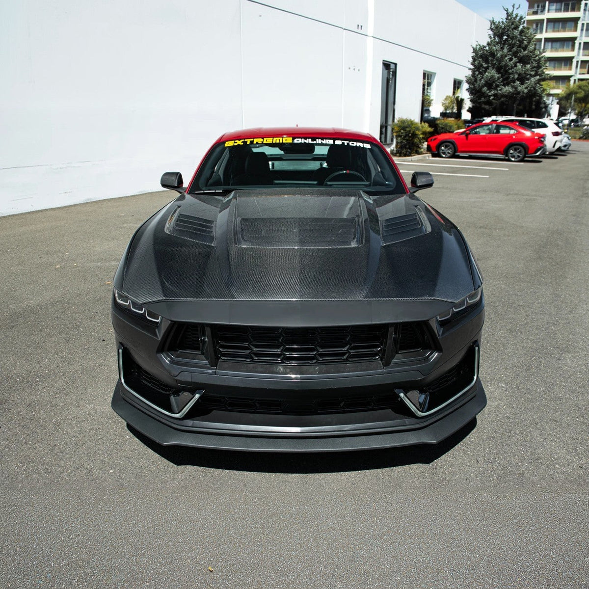 2024-Up Mustang | Dark Horse Style Front Bumper Cover Lip w/ LED Side Grille image 10