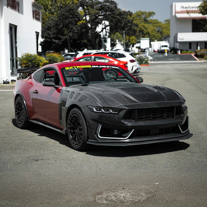 2024-Up Mustang | Dark Horse Style Front Bumper Cover Lip w/ LED Side Grille image 11