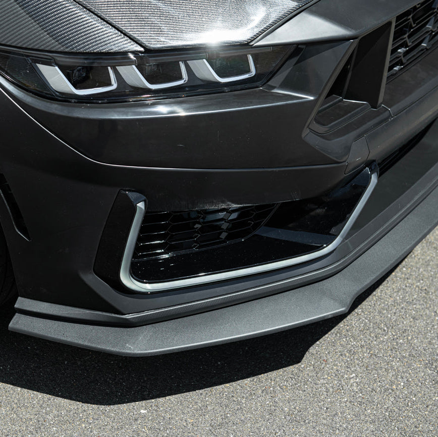 2024-Up Mustang | Dark Horse Style Front Bumper Cover Lip w/ LED Side Grille image 14