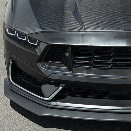 2024-Up Mustang | Dark Horse Style Front Bumper Cover Lip w/ LED Side Grille image 16