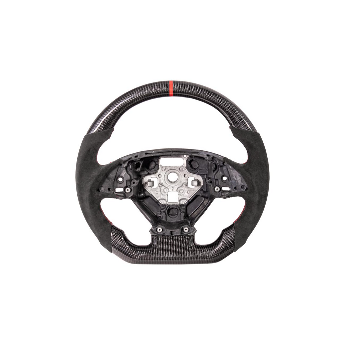 Chevrolet Corvette C7 Black Leather Red Stitching Carbon Fiber Steering Wheel image 21