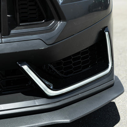 2024-Up Mustang | Dark Horse Style Front Bumper Cover Lip w/ LED Side Grille image 18