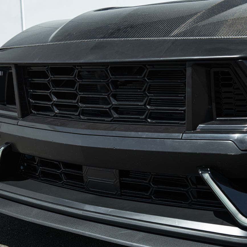 2024-Up Mustang | Dark Horse Style Front Bumper Cover Lip w/ LED Side Grille image 20
