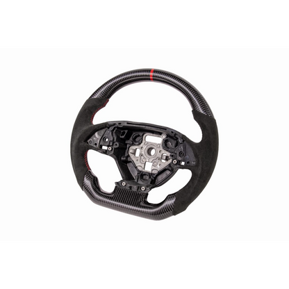 Chevrolet Corvette C7 Black Leather Red Stitching Carbon Fiber Steering Wheel image 22