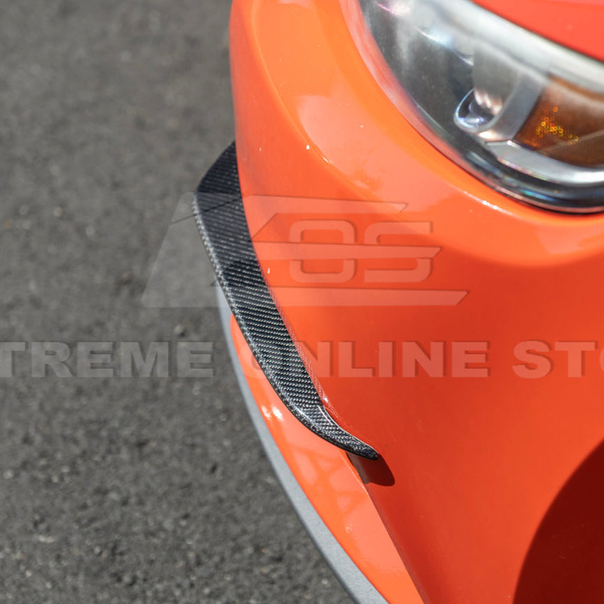 2015-17 Ford Mustang DRY CARBON FIBER Front Bumper Fog Light Eyebrow Trim Pair image 9