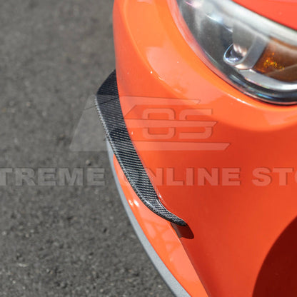 2015-17 Ford Mustang DRY CARBON FIBER Front Bumper Fog Light Eyebrow Trim Pair image 9