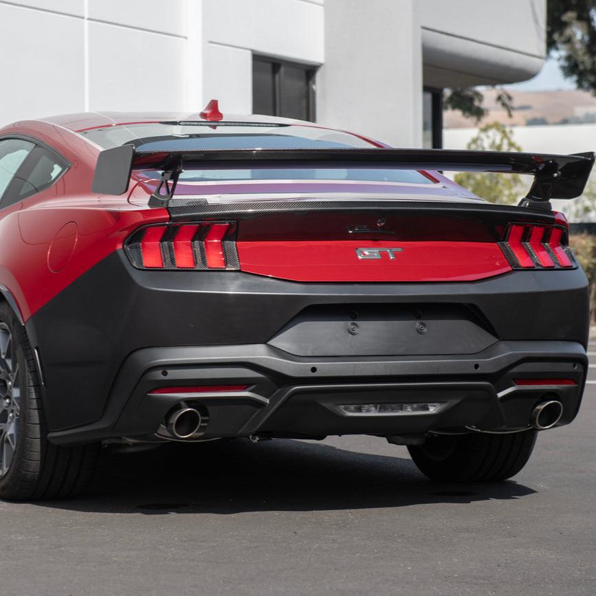 2024+ Ford Mustang Primed Black Rear Bumper Cover image 2