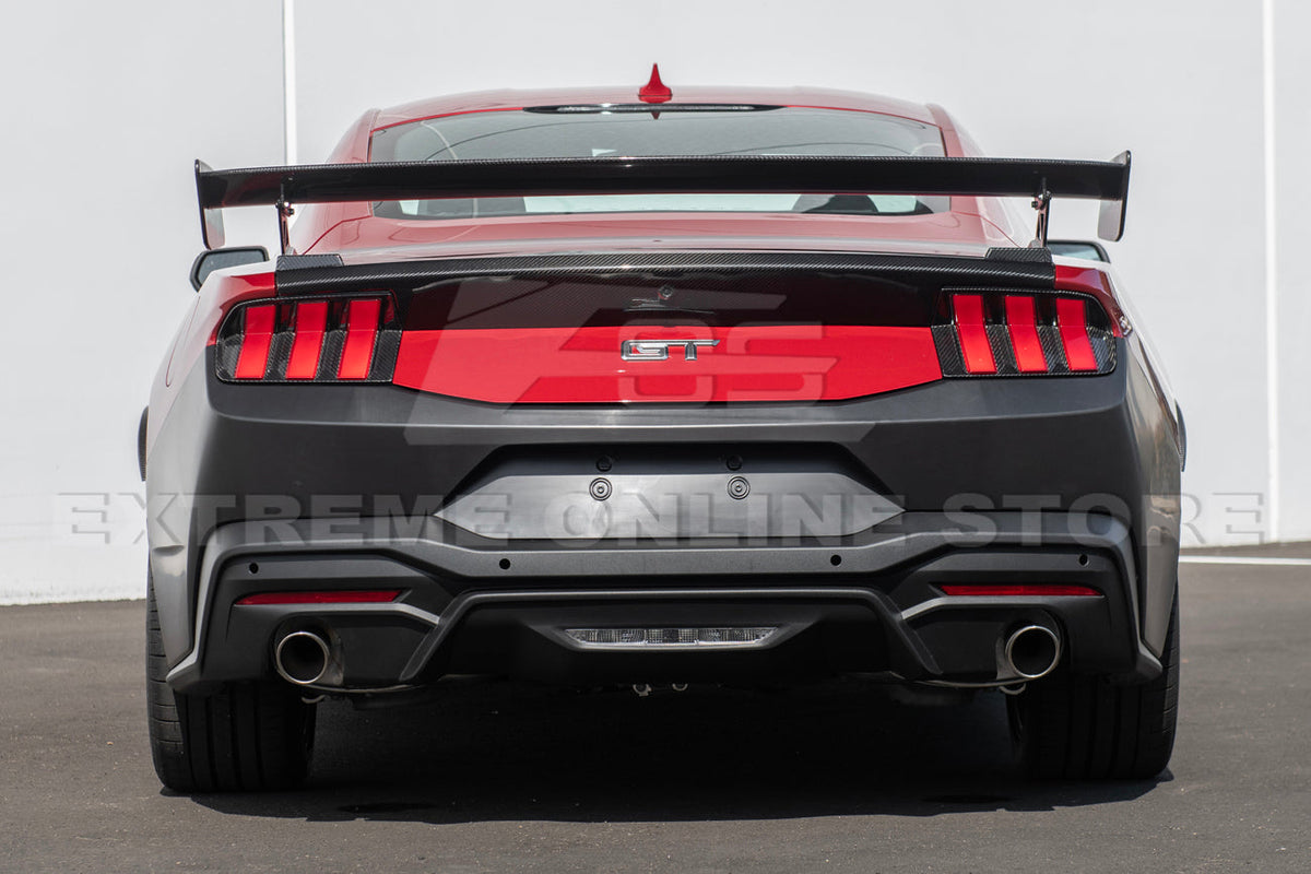 2024+ Ford Mustang Primed Black Rear Bumper Cover image 3