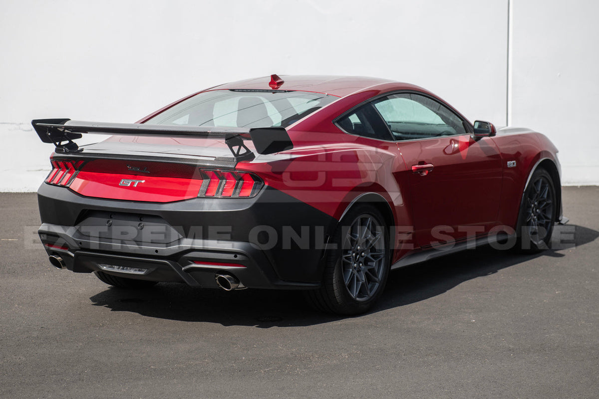 2024+ Ford Mustang Primed Black Rear Bumper Cover image 5