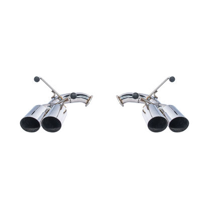 2015-21 Subaru WRX | Boso Style Muffler Delete Quad Tips Axle Back Exhaust image 11