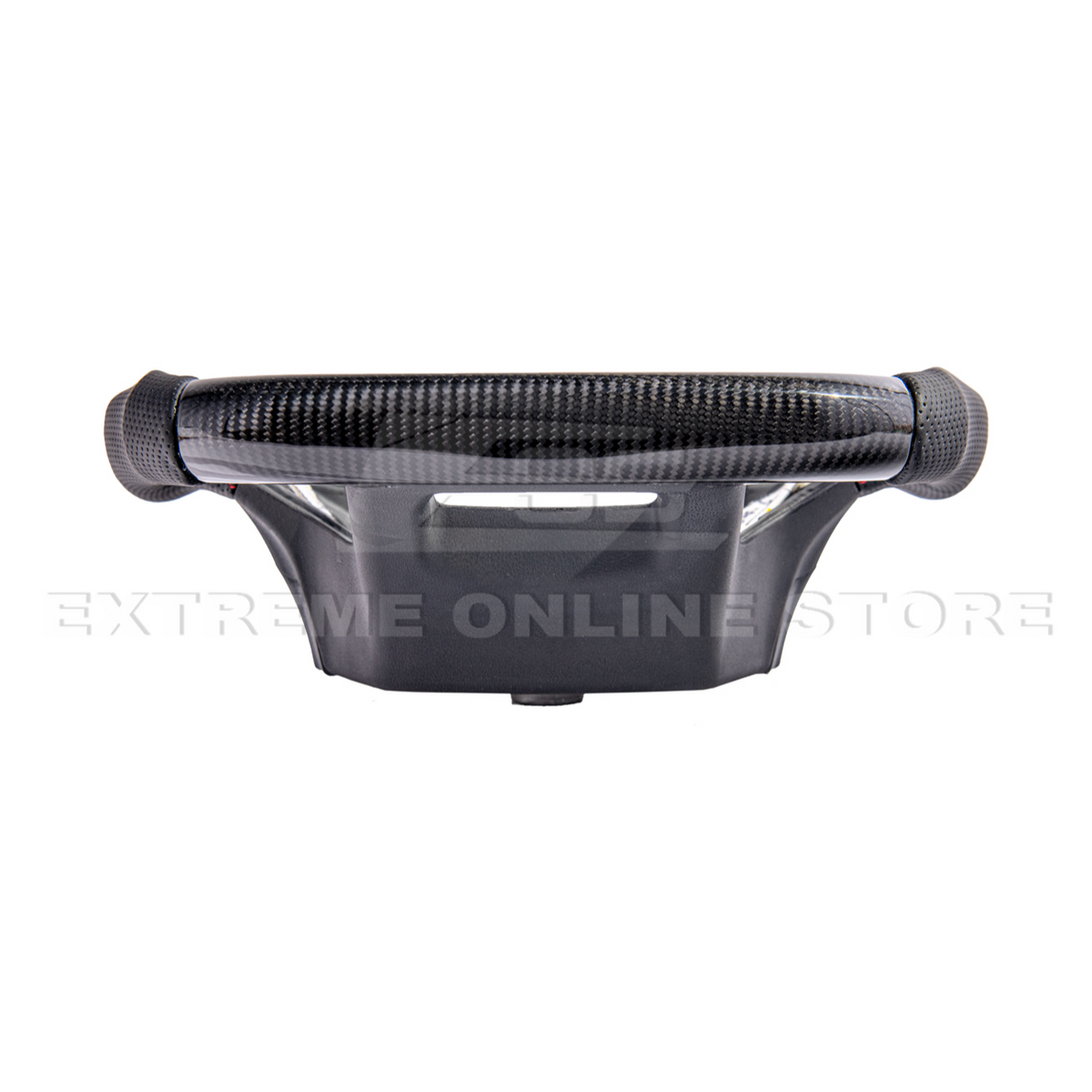 2021-Up Ford F-150 CARBON FIBER Perforated Leather Red Stripe Steering Wheel image 6