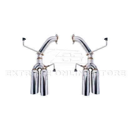 2022-Up Subaru WRX | Boso Muffler Delete Quad Burnt Tips Axle Back Exhaust image 16