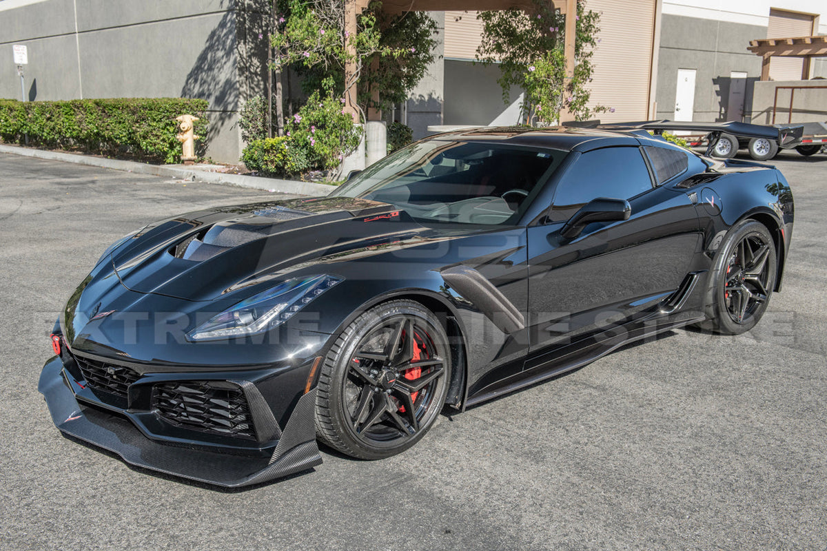 Chevrolet Corvette C7 ZR1 DRY CARBON FIBER Front Splitter Winglet image 4