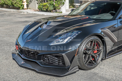 Chevrolet Corvette C7 ZR1 DRY CARBON FIBER Front Splitter Winglet image 5