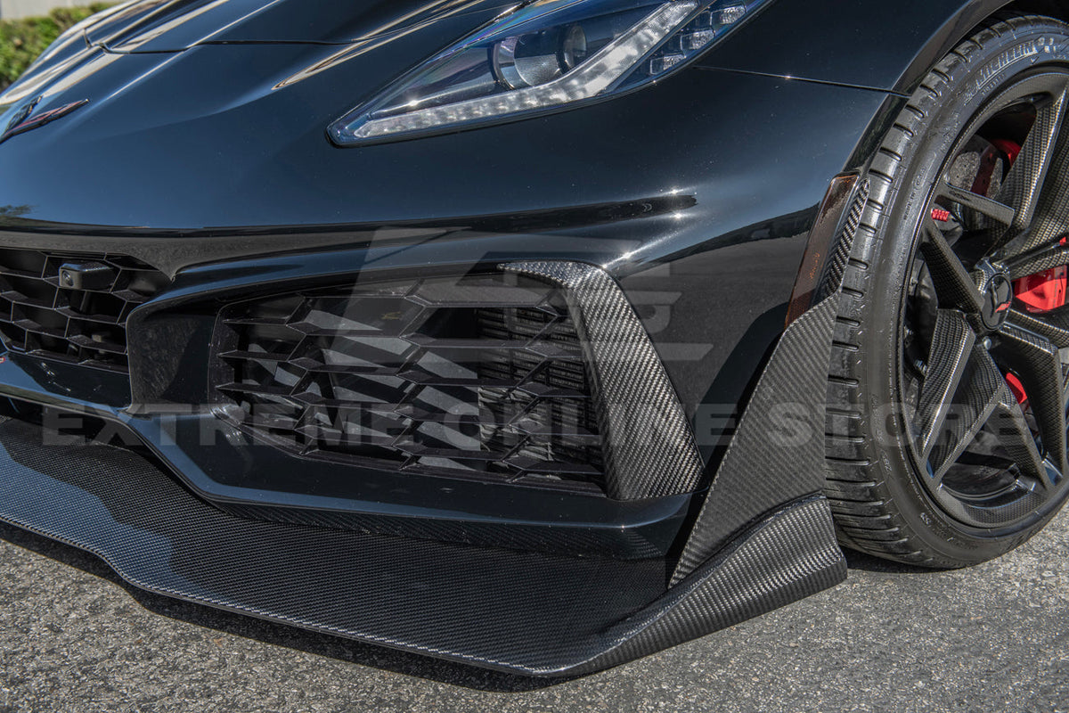 Chevrolet Corvette C7 ZR1 DRY Carbon Fiber Front Splitter Winglet Extension image 6