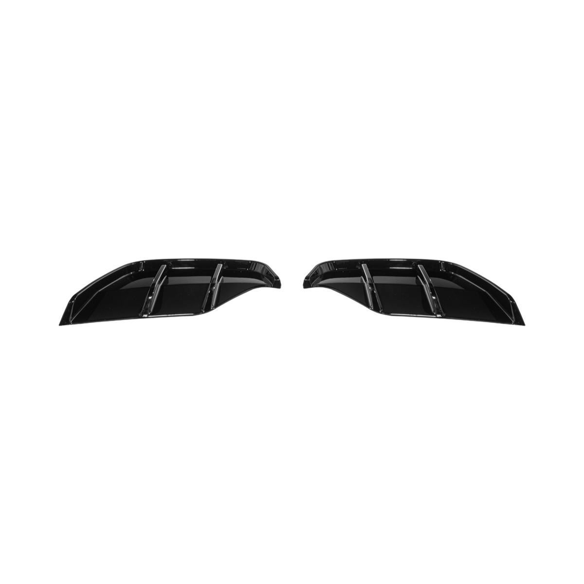 2025-Up Tesla Model Y | Fast Style Glossy Black Rear Bumper Finned Diffuser image 17