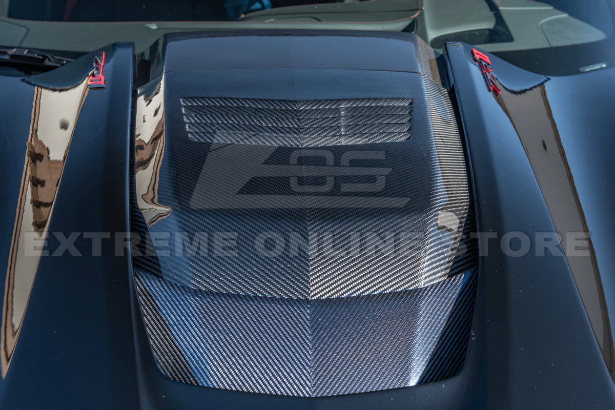 Chevrolet Corvette C7 ZR1 DRY Carbon FIBER Hood Cowl Louver Cover image 4