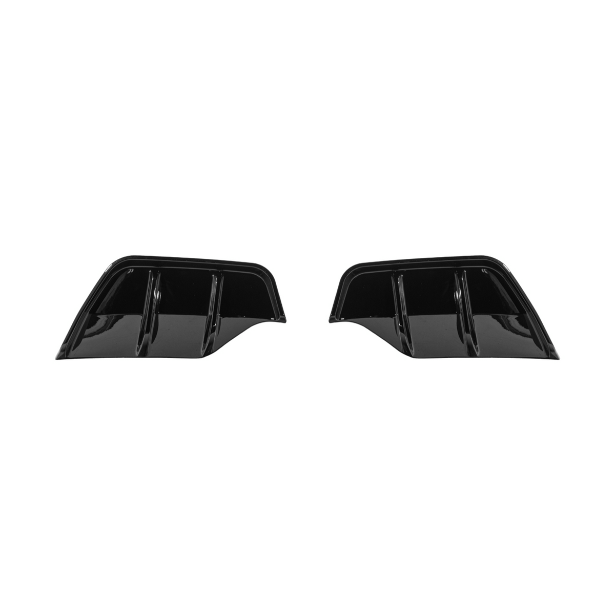 2025-Up Tesla Model Y | Fast Style Glossy Black Rear Bumper Finned Diffuser image 15