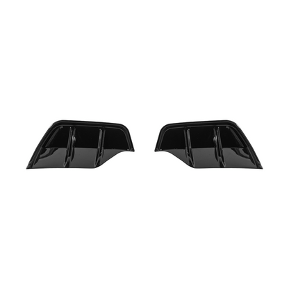 2025-Up Tesla Model Y | Fast Style Glossy Black Rear Bumper Finned Diffuser image 15