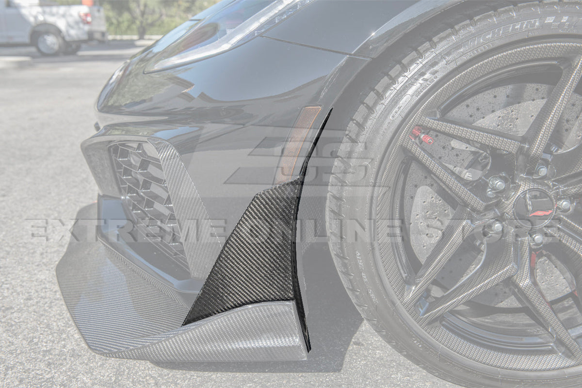 Chevrolet Corvette C7 ZR1 DRY Carbon Fiber Front Splitter Winglet Extension image 8