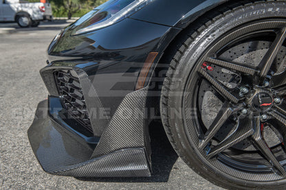 Chevrolet Corvette C7 ZR1 DRY CARBON FIBER Front Splitter Winglet image 7