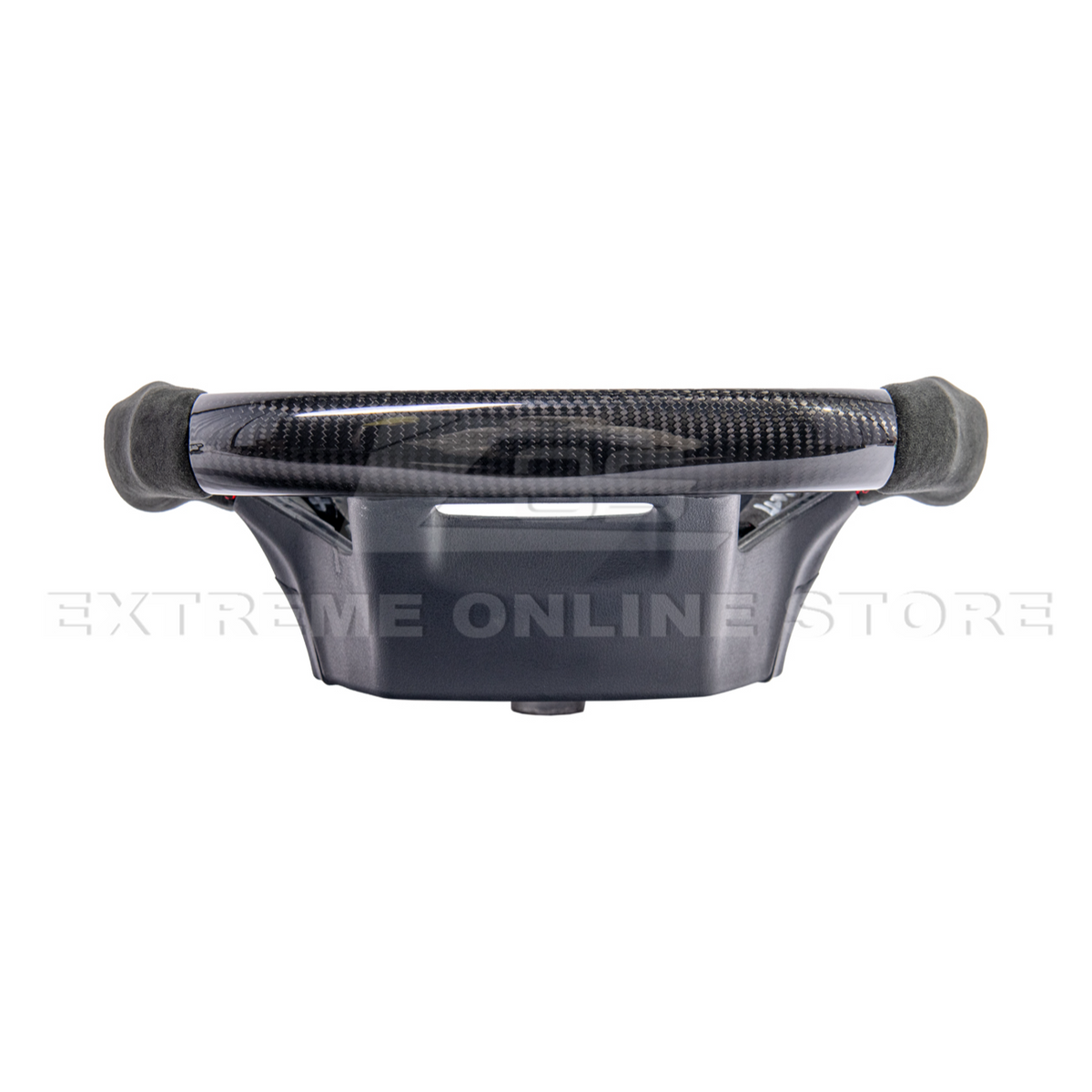2021-Up Ford F-150 CARBON FIBER Alcantara Leather Red Stripe Steering Wheel image 6
