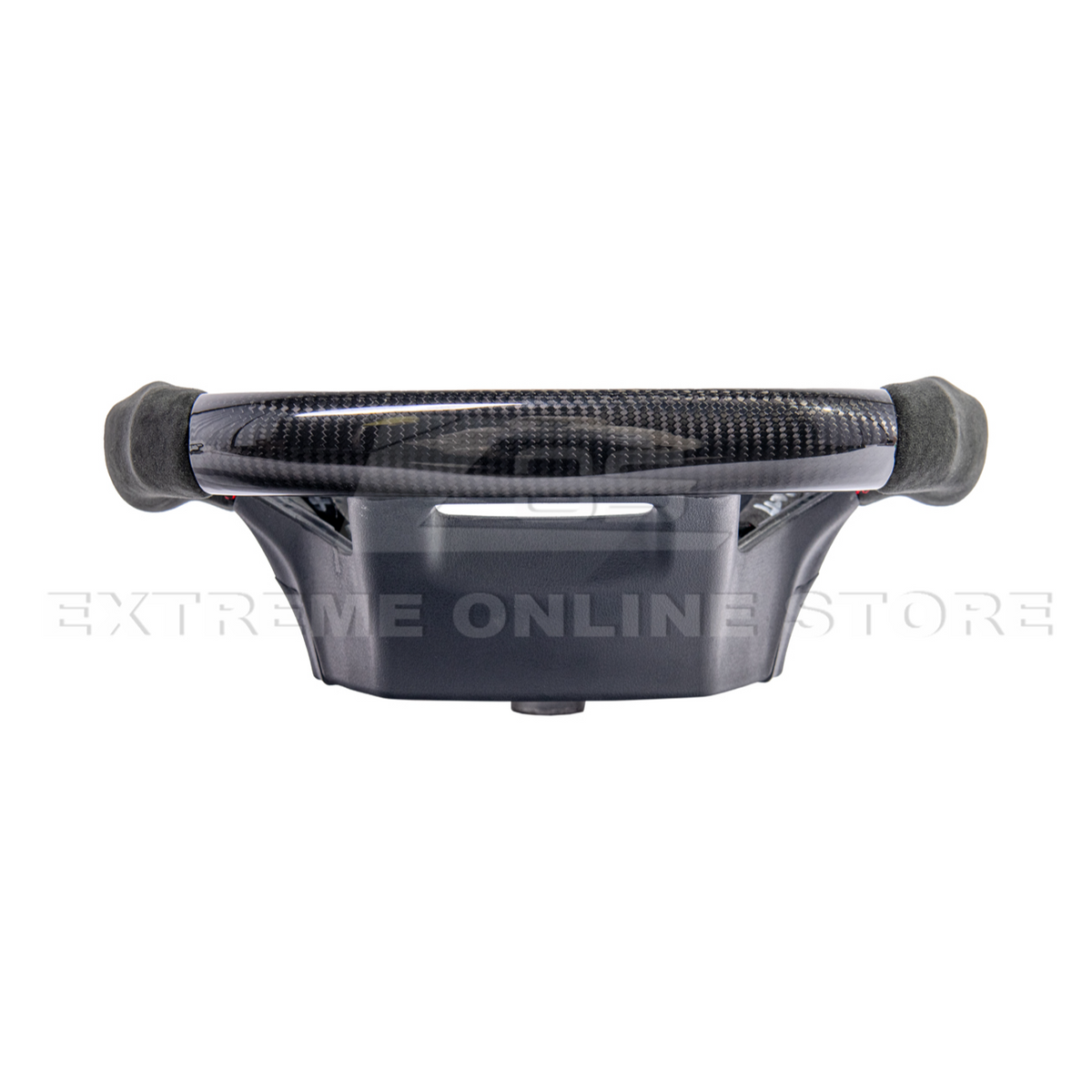 2021-Up Ford F-150 CARBON FIBER Alcantara Leather Red Stripe Steering Wheel image 16