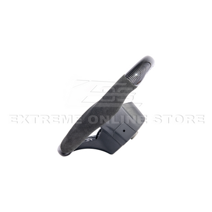 2021-Up Ford F-150 CARBON FIBER Alcantara Leather Red Stripe Steering Wheel image 17