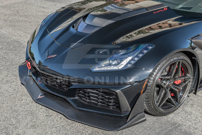 Chevrolet Corvette C7 ZR1 DRY CARBON FIBER Front Splitter Winglet image 9
