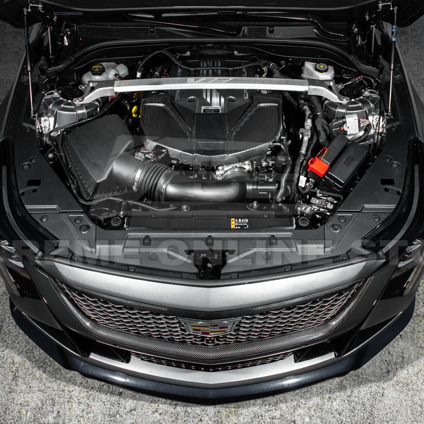 2022-Up Cadillac CT5-V Blackwing DRY Carbon Fiber Replacement Front Engine Cover image 4