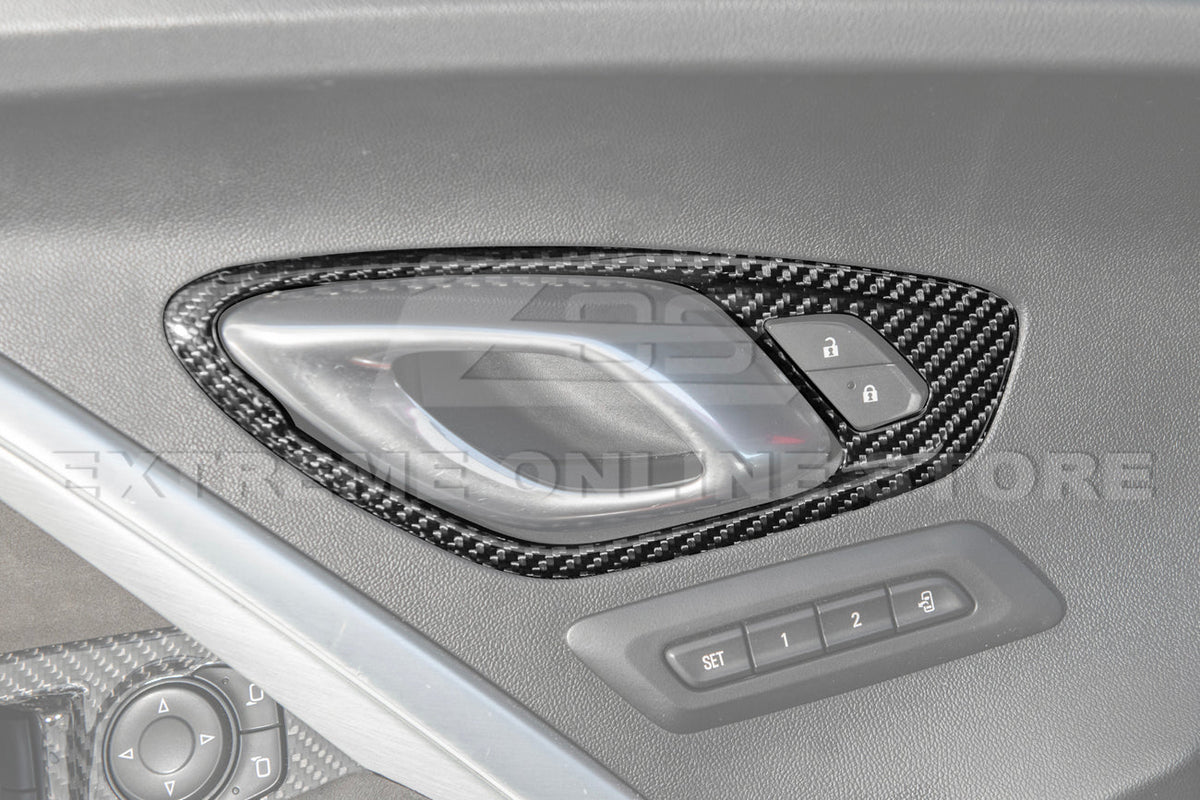 2019-24 Camaro Dry Carbon Fiber Interior Door Handle Cover image 6