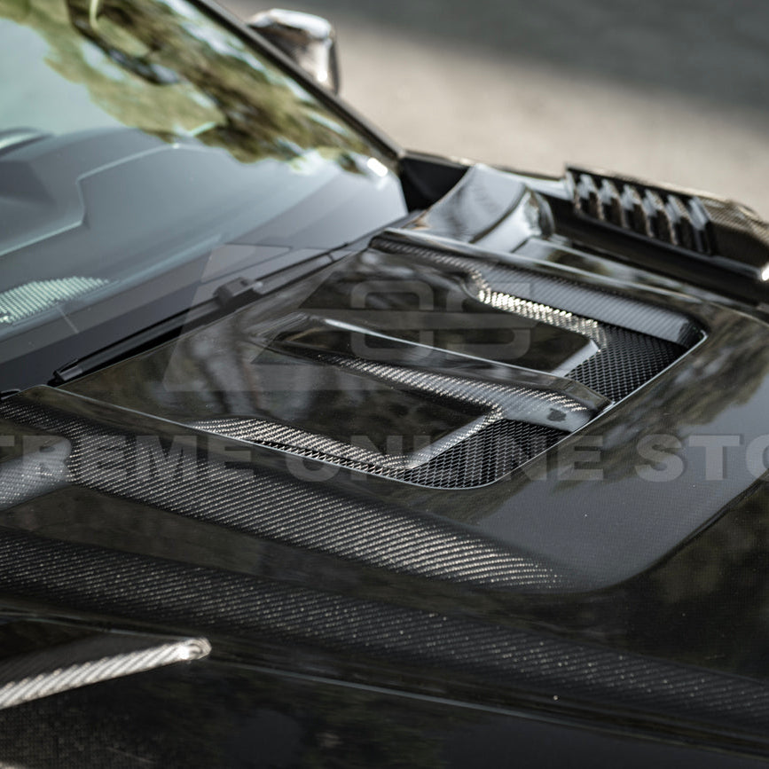 2022-Up Toyota Tundra | EOS CARBON FIBER Front Vented Hood Cover w/ Side Vent image 45