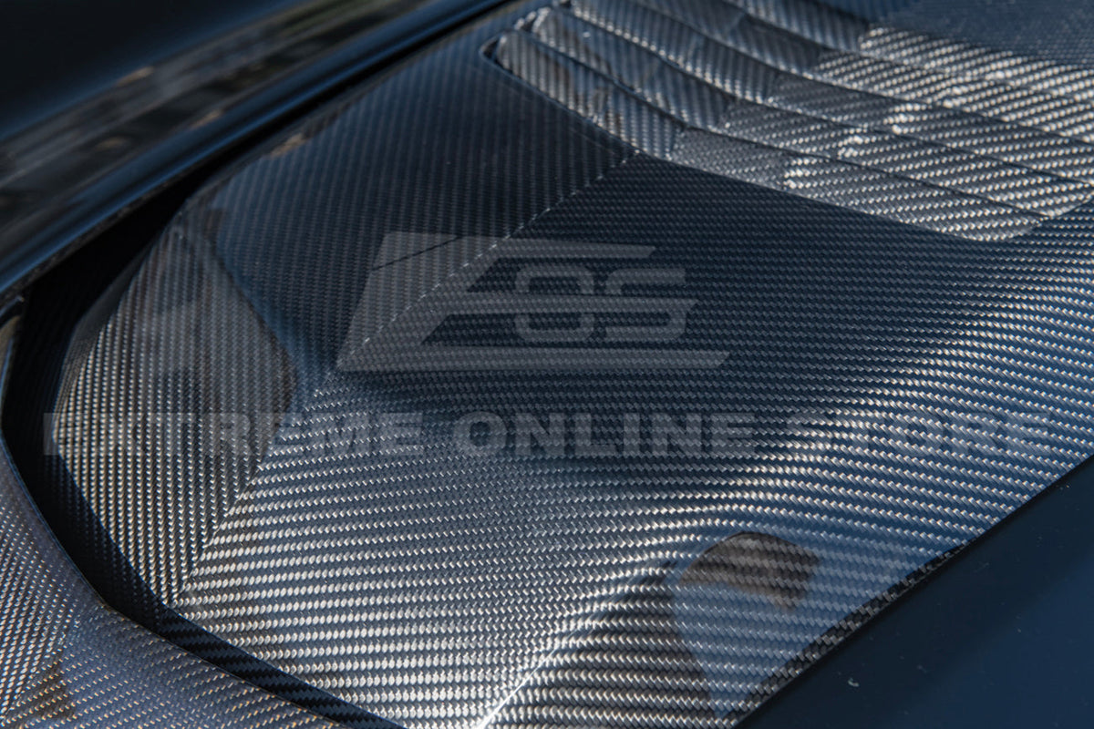 Chevrolet Corvette C7 ZR1 DRY Carbon FIBER Hood Cowl Louver Cover image 9