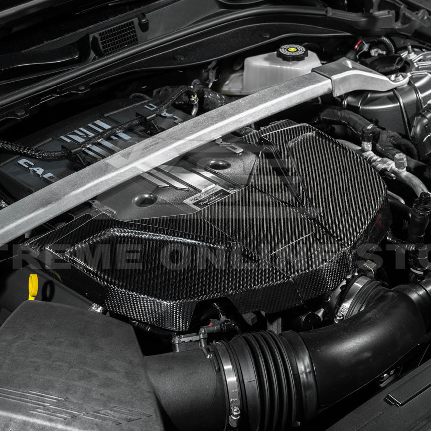 2022-Up Cadillac CT5-V Blackwing DRY Carbon Fiber Replacement Front Engine Cover image 7