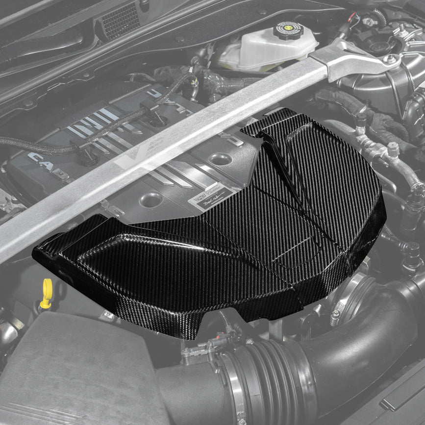 2022-Up Cadillac CT5-V Blackwing DRY Carbon Fiber Replacement Front Engine Cover image 1