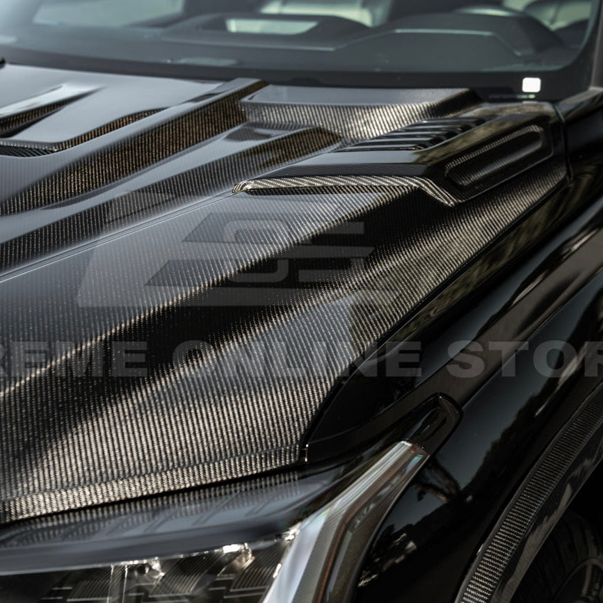 2022-Up Toyota Tundra | EOS CARBON FIBER Front Vented Hood Cover w/ Side Vent image 19