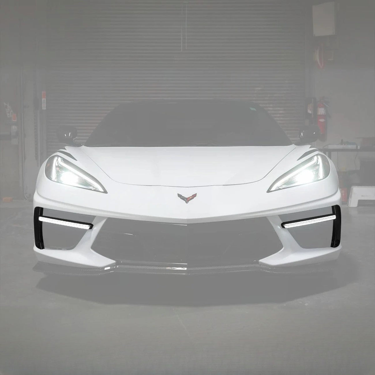 2020-Up Corvette C8 DRY CARBON FIBER Sequential LED DRL Light Bar Bezel Insert image 20
