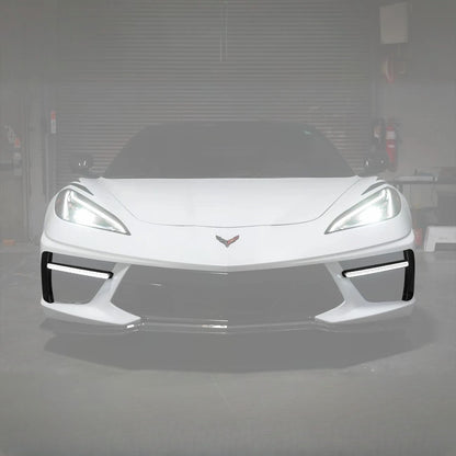 2020-Up Corvette C8 DRY CARBON FIBER Sequential LED DRL Light Bar Bezel Insert image 20