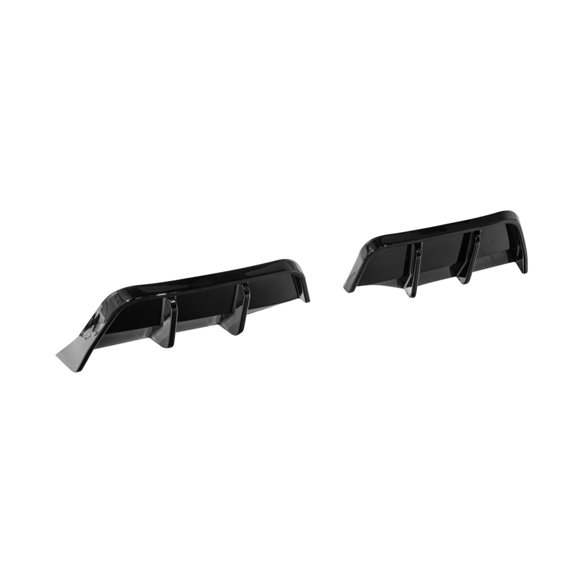 2025-Up Tesla Model Y | Fast Style Glossy Black Rear Bumper Finned Diffuser image 20