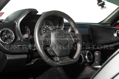 2019-24 Camaro Dry Carbon Fiber Steering Wheel Trim Cover image 3