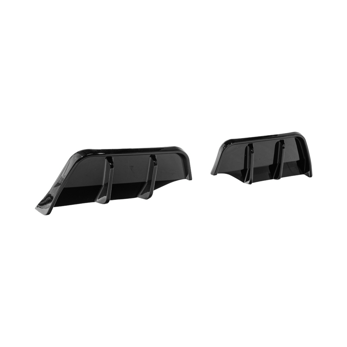 2025-Up Tesla Model Y | Fast Style Glossy Black Rear Bumper Finned Diffuser image 18