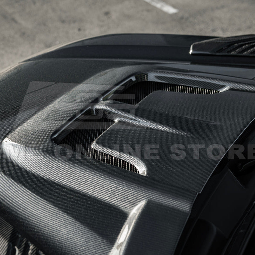 2022-Up Toyota Tundra | EOS CARBON FIBER Front Vented Hood Cover w/ Side Vent image 23