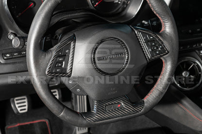 2019-24 Camaro Dry Carbon Fiber Steering Wheel Trim Cover image 5