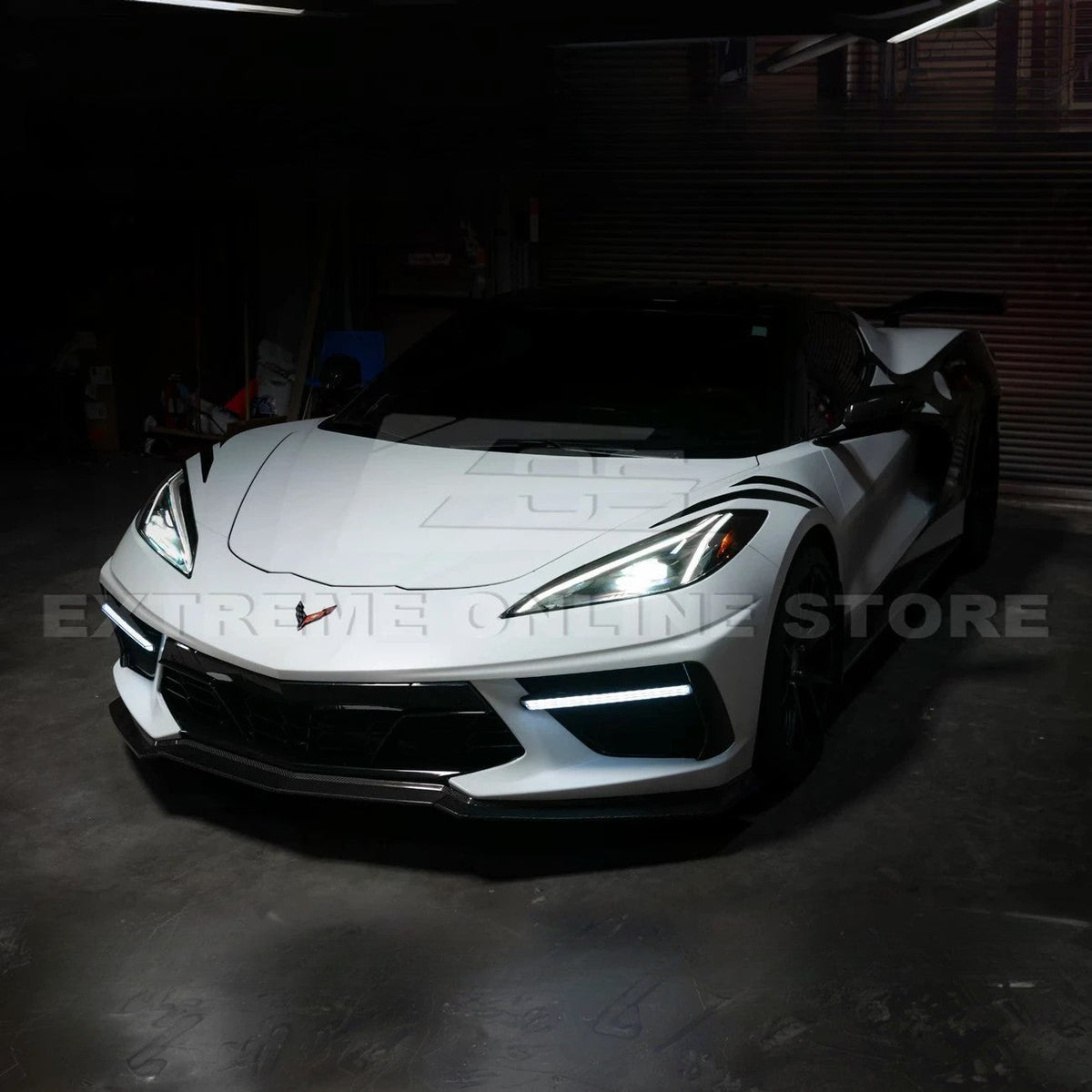 2020-Up Corvette C8 DRY CARBON FIBER Sequential LED DRL Light Bar Bezel Insert image 21