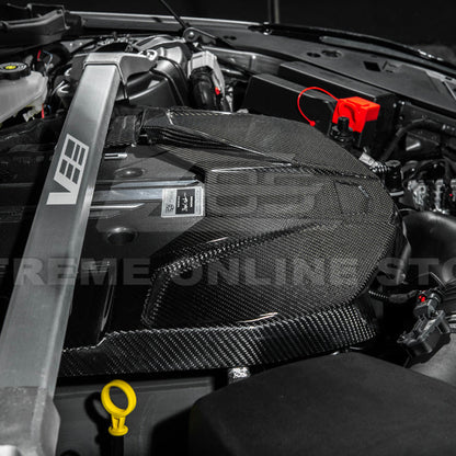 2022-Up Cadillac CT5-V Blackwing DRY Carbon Fiber Replacement Front Engine Cover image 12